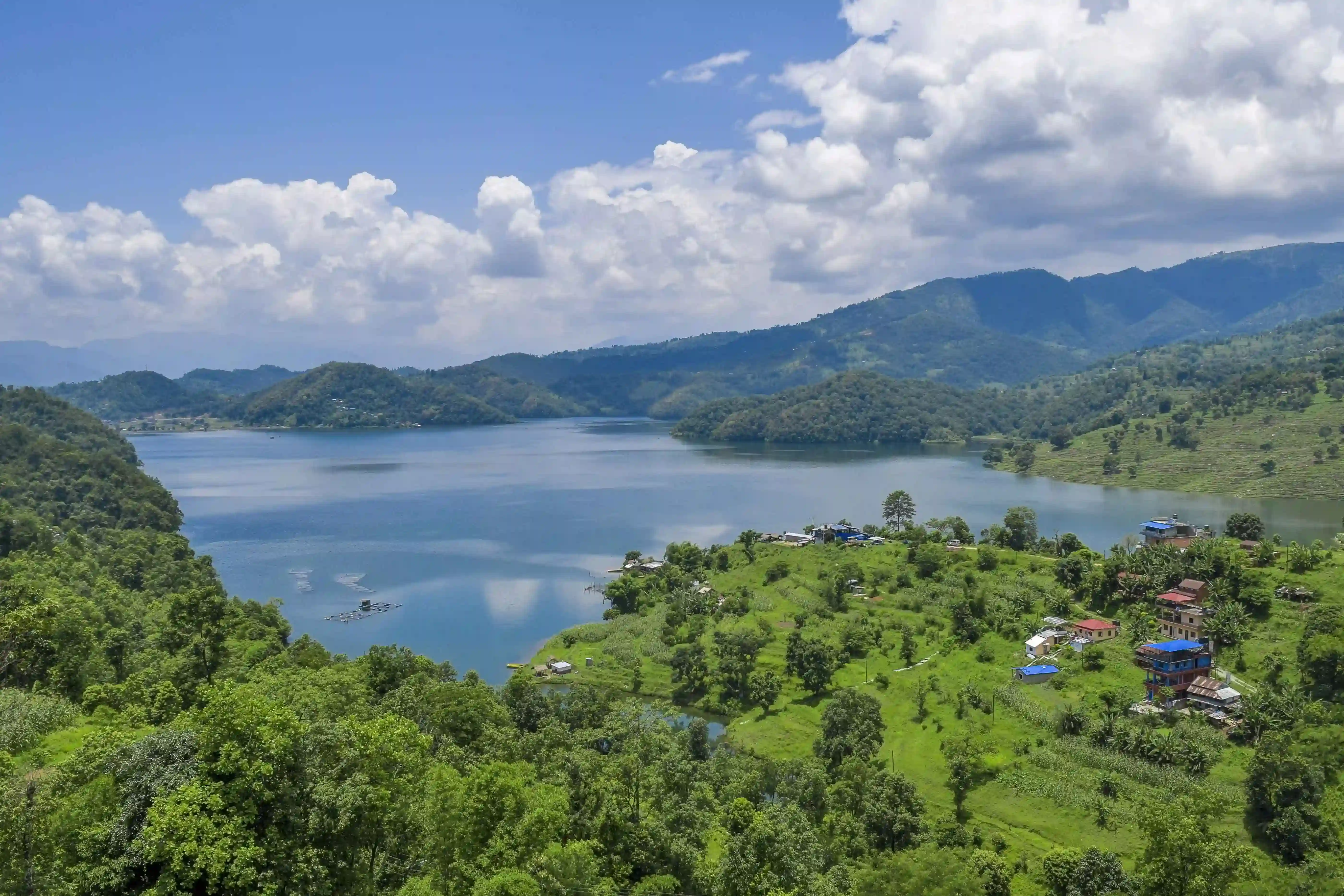 Begnas Lake view near Himalaya Forest Resort in Pokhara